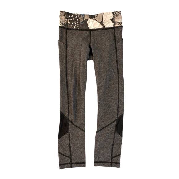 Lululemon Athletica Pace Rival Crop Wee Stripe So Fly Butterfly Legging Size 4 - Picture 1 of 6